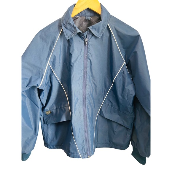 Proquip Mens Gore-Tex Jacket Waterproof Golf Windbreaker Coat Blue White - Picture 1 of 6
